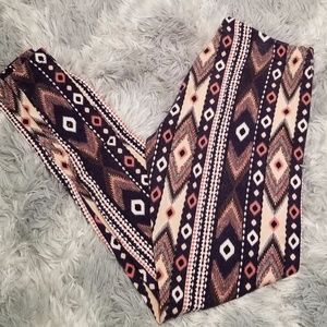 Pink Tribal Print Leggings